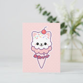 Carte Postale Crème de glace Kitty (Debout devant)