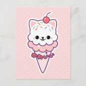 Carte Postale Crème de glace Kitty (Devant)