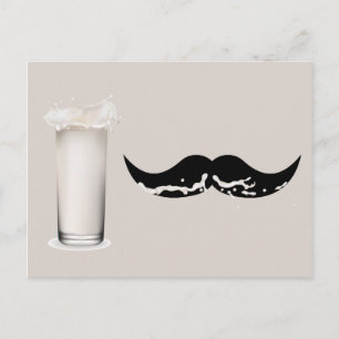 Carte Postale Crème de moustache de lait