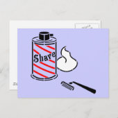 Carte Postale Crème de rasage et razor (Devant / Derrière)