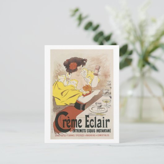 Carte Postale Crème Éclair Entremets Exquis Instantané Ad (Debout devant)