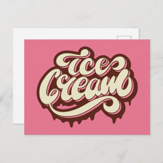 Carte postale Crème glacée (Devant / Derrière)