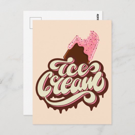 Carte postale Crème glacée (Devant / Derrière)