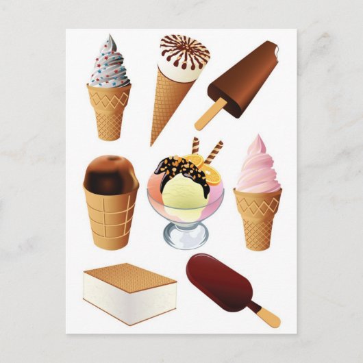 Carte Postale Crème glacée (Devant)