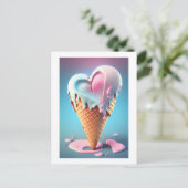 Carte Postale crème glacée (Debout devant)