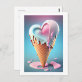 Carte Postale crème glacée (Devant / Derrière)