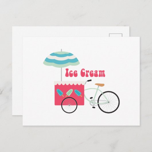 Carte Postale Crème glacée (Devant / Derrière)