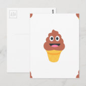 Carte Postale crème glacée cône émoji (Devant / Derrière)