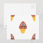 Carte Postale crème glacée cône émoji (Devant / Derrière)