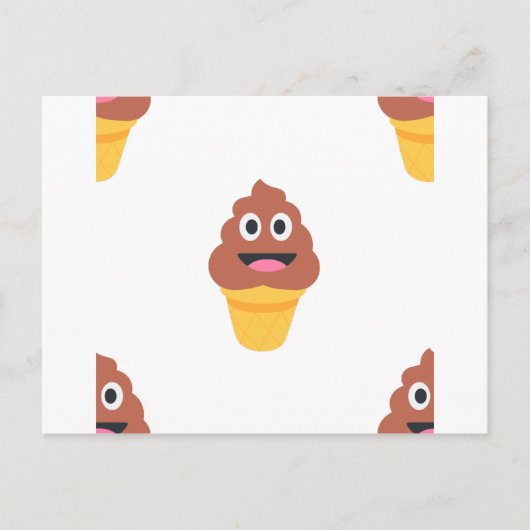 Carte Postale crème glacée cône émoji (Devant)
