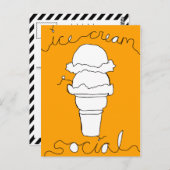 Carte Postale crème glacée cordes sociales (Devant / Derrière)