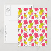 Carte Postale Crème glacée de chats mignonne (Devant / Derrière)