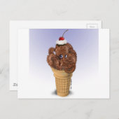 Carte Postale Crème glacée de poulpe de chocolat (Devant / Derrière)