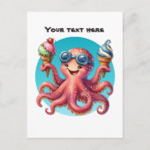 Carte Postale Crème glacée de poulpe personnalisable (Devant)