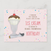 Carte Postale Crème glacée moderne Sprinkies Whimsical Anniversa (Devant)