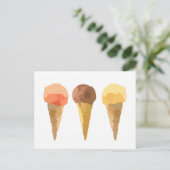 Carte Postale Crème glacée Pastel Sorbet été (Debout devant)