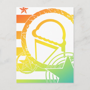 Carte Postale crème glacée punk dripz