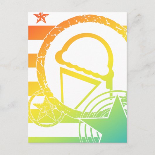 Carte Postale crème glacée punk dripz (Devant)