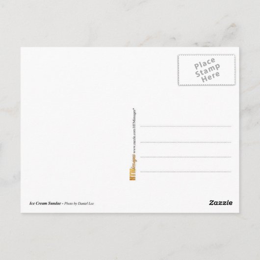 Carte Postale Crème glacée Sundae (Dos)