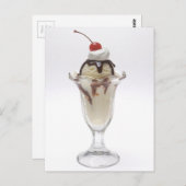Carte Postale Crème glacée Sundae (Devant / Derrière)