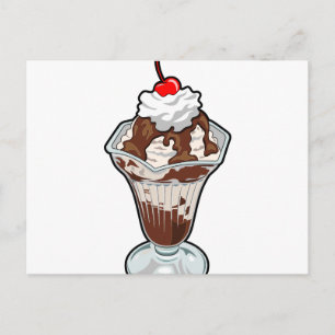 Carte Postale Crème glacée Sundae