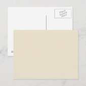 Carte Postale Crème ivoire Blanc Tan Solid Trend Arrière - plan  (Devant / Derrière)