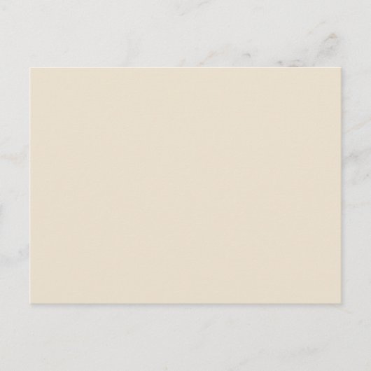 Carte Postale Crème ivoire Blanc Tan Solid Trend Arrière - plan  (Devant)