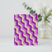 Carte Postale Crème violette géométrique rétro (Debout devant)