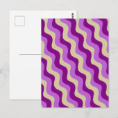 Carte Postale Crème violette géométrique rétro (Devant / Derrière)