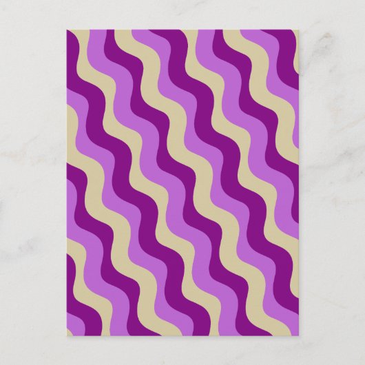 Carte Postale Crème violette géométrique rétro (Devant)