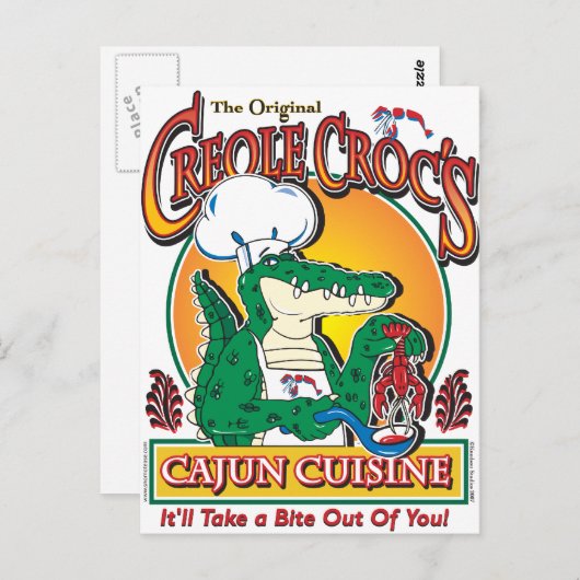 CARTE POSTALE CRÉOLE-CROC (Devant / Derrière)