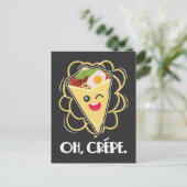 Carte Postale Crepe Dessert Funny France Food Pun (Debout devant)