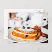 Carte Postale crêpes aux bleuets (Devant / Derrière)