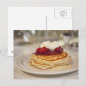 Carte Postale Crêpes aux framboises (Devant / Derrière)