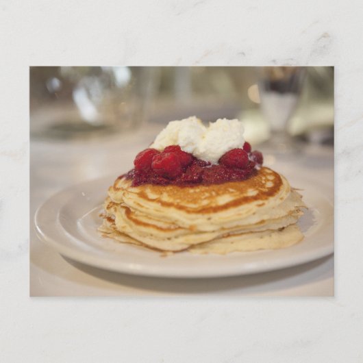 Carte Postale Crêpes aux framboises (Devant)