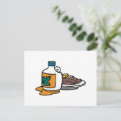 Carte Postale crêpes et sirop d'érable (Debout devant)