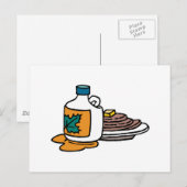 Carte Postale crêpes et sirop d'érable (Devant / Derrière)