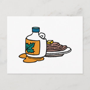 Carte Postale crêpes et sirop d'érable