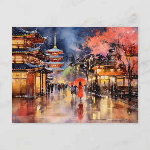 Carte Postale Crépuscule à Gion - Collection de tirages d'art