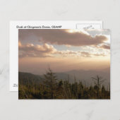 Carte Postale Crépuscule au dôme de Clingman (Devant / Derrière)