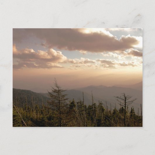 Carte Postale Crépuscule au dôme de Clingman (Devant)