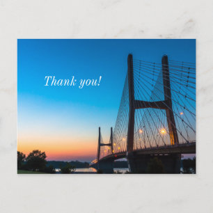 Carte Postale Crépuscule au pont Bill Emerson Merci