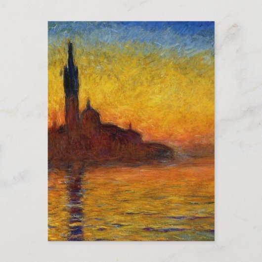 Carte Postale Crépuscule de Claude Monet //Venise (Devant)