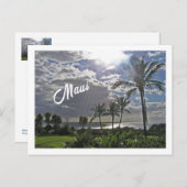 Carte Postale Crépuscule de Maui (Devant / Derrière)