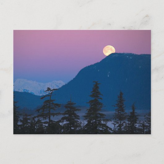 Carte Postale Crépuscule en Alaska (Devant)