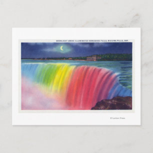 Carte Postale Crescent Moon au-dessus du Horseshow éclairé