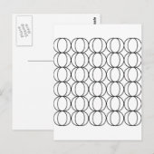 Carte Postale Crescent Moon Motif géométrique noir et blanc (Devant / Derrière)