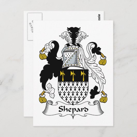 Carte Postale Crest de famille Shepard (Devant / Derrière)
