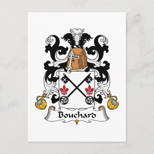Carte Postale Crest de la famille Bouchard (Devant)