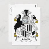 Carte Postale Crest de la famille Coates (Devant / Derrière)